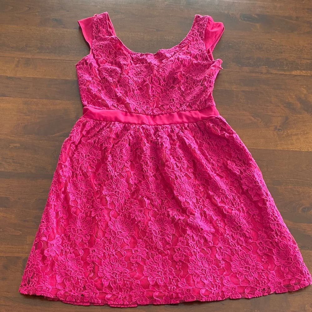American Eagle Outfitters Fuschia Pink Lace Dress - size 8